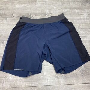 Lululemon Shorts Mens 32 Blue Colorblock Athletic Running Reflective Pockets